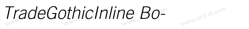 TradeGothicInline Bo字体转换